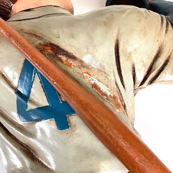 12.5” Peter Mook Signed Ceramic Baseball Player Swinging Bat Figure Statue *READ - Picture 16 of 16